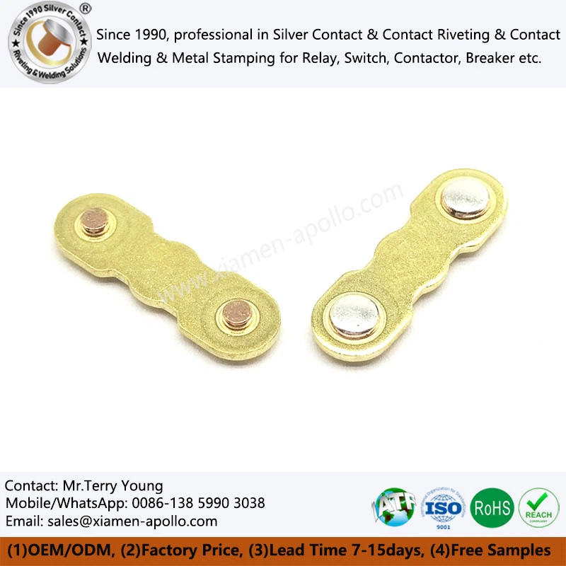 Brass Switch Parts Riveted With Silver Contact