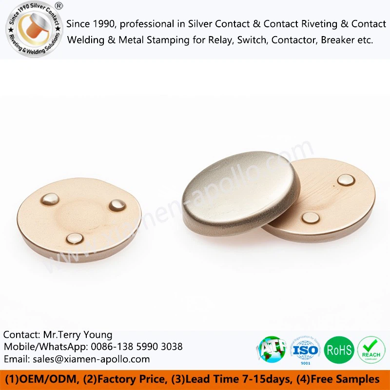 Convex silver contact