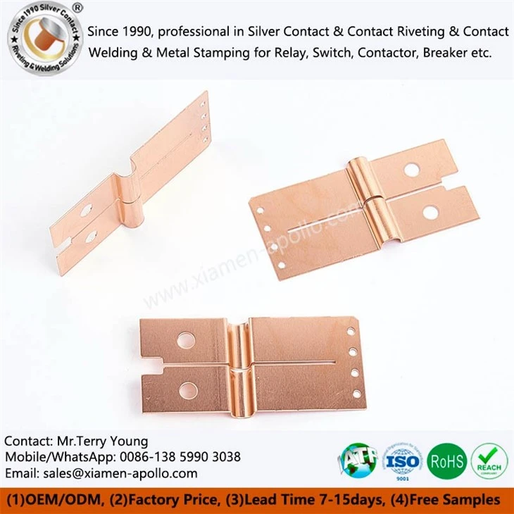 Copper Stamped Parts For Magnetic Relays Copper Stamped Parts For Magnetic Relays