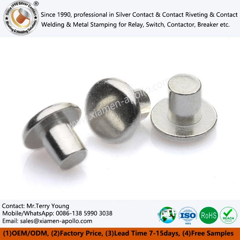 Solid Silver Contact for Electrical Contactor Solid Silver Contact for Electrical Contactor