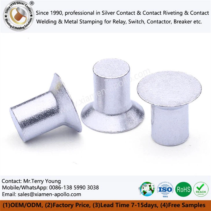 Flat Head Silver Contacts