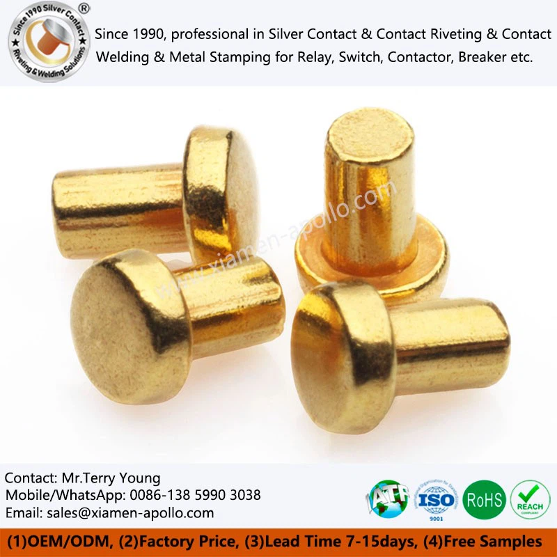 Gold Plated Bimetal Contacts