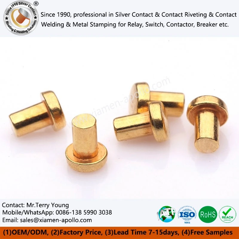 Bimetal Contacts with Au Plated