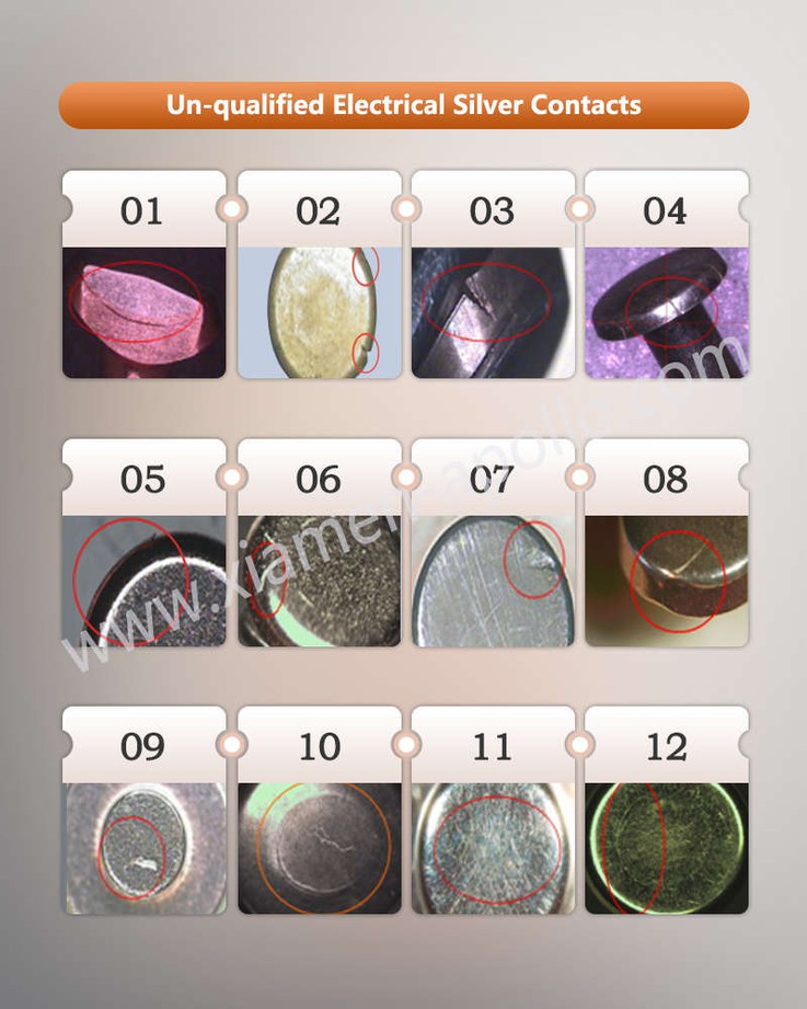 Un-qualified Electrical Silver Contacts Un-qualified Electrical Silver Contacts