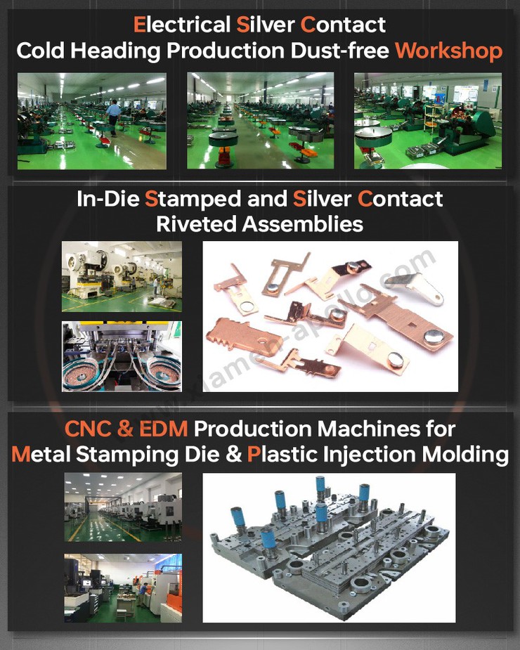 Processes of Silver Contact Riveted Copper Stamping Parts Processes of Silver Contact Riveted Copper Stamping Parts