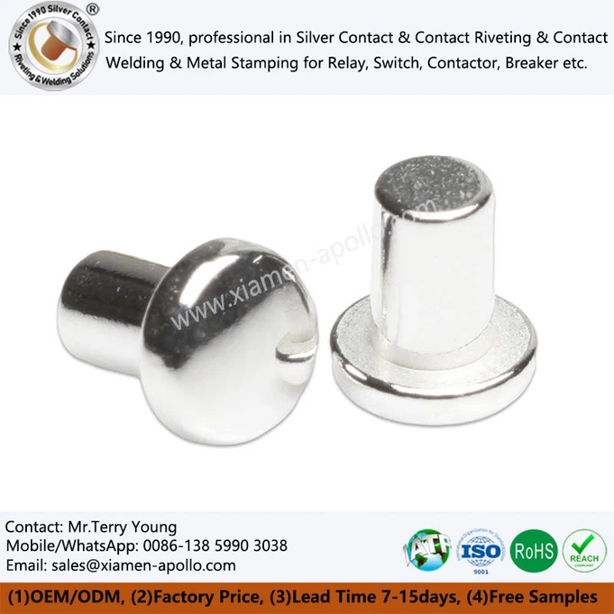 Silver tin oxide solid contact Silver tin oxide solid contact