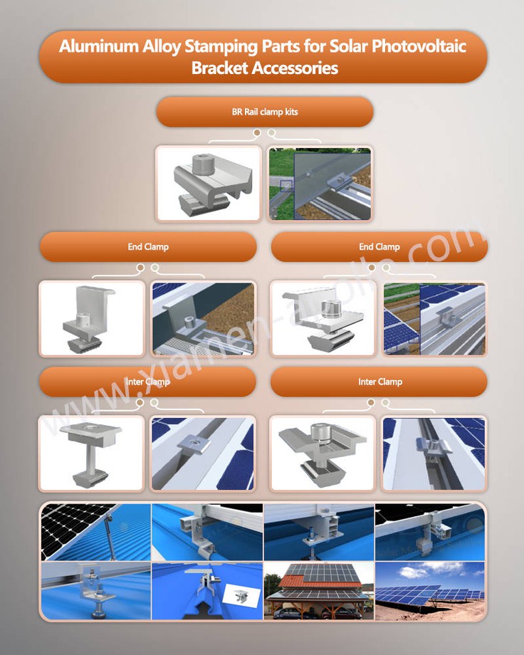 Aluminum Mounting Brackets for Solar Photovoltaic Bracket Accessories Aluminum Mounting Brackets for Solar Photovoltaic Bracket Accessories