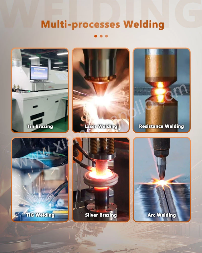 Multi-processes Welding for Electrical Contact Brazed Stamping Components Multi-processes Welding for Electrical Contact Brazed Stamping Components