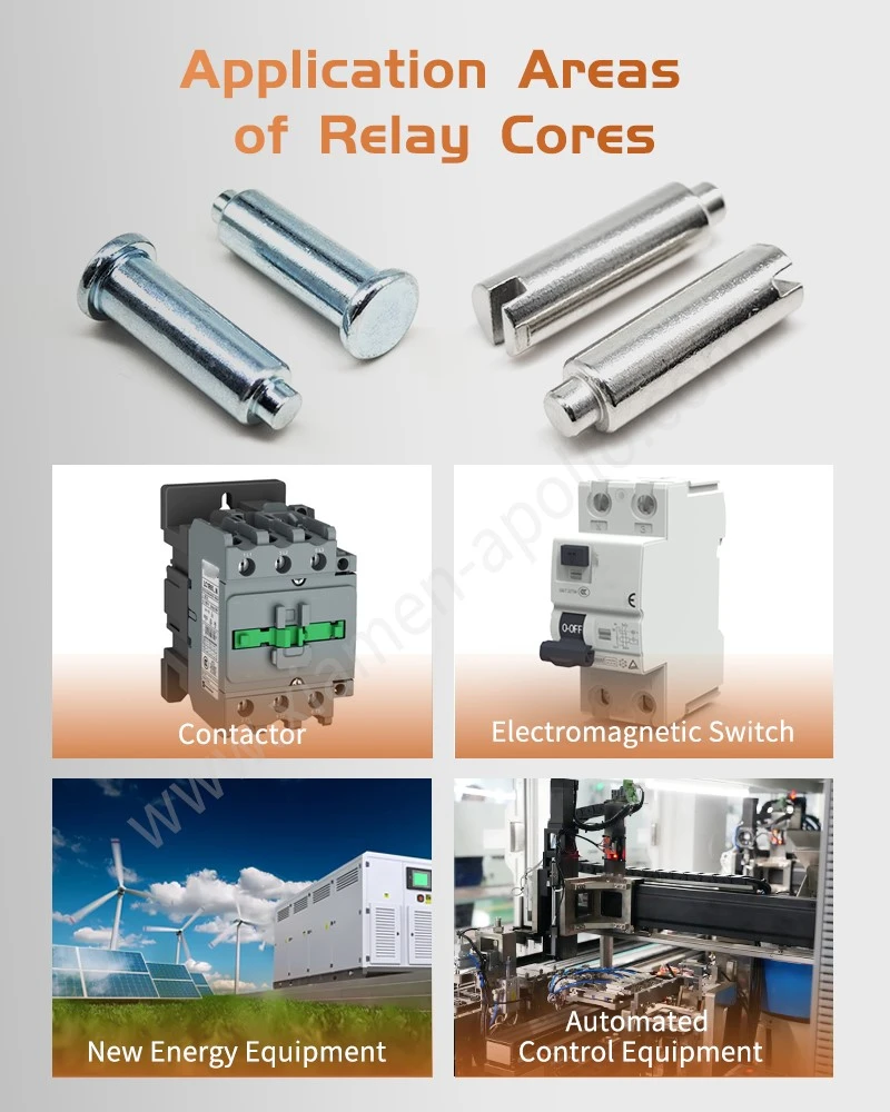 Application areas of DT4C Iron Core for Latching Relay Application areas of DT4C Iron Core for Latching Relay