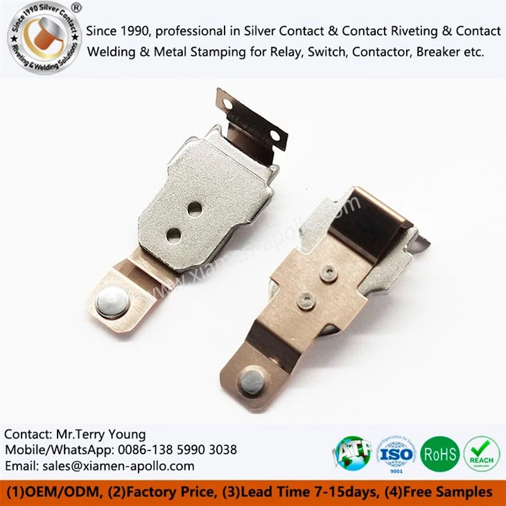 In-Mold Riveting Electrical Contact