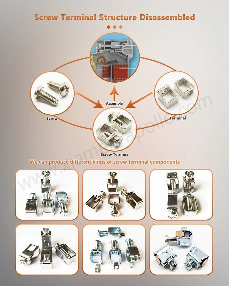 Pressure Clamp Terminal Block Structure Disassembled