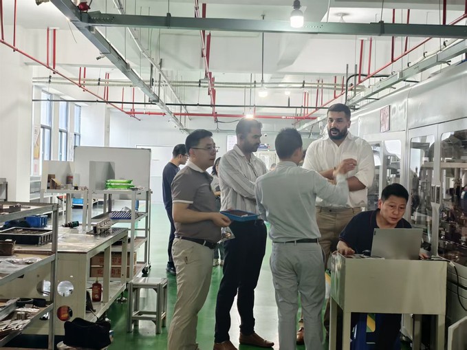 Inspection of Intelligent Manufacturing Workshop, Verifying Mass Production Capabilities of EV Relay Pure Iron Stamping Part Inspection of Intelligent Manufacturing Workshop, Verifying Mass Production Capabilities of EV Relay Pure Iron Stamping Part