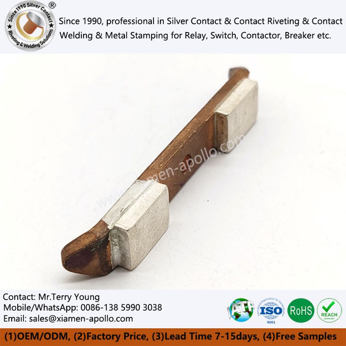Silver Contact Brazing on Copper Bars Silver Contact Brazing on Copper Bars
