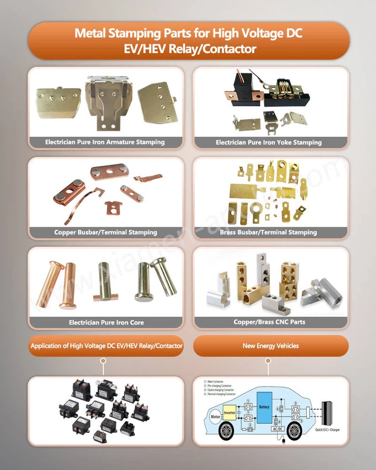 Brass Stamping Switch Terminal Accessories for High Voltage DC EV/HEV Relay/Contactorl Brass Stamping Switch Terminal Accessories for High Voltage DC EV/HEV Relay/Contactorl