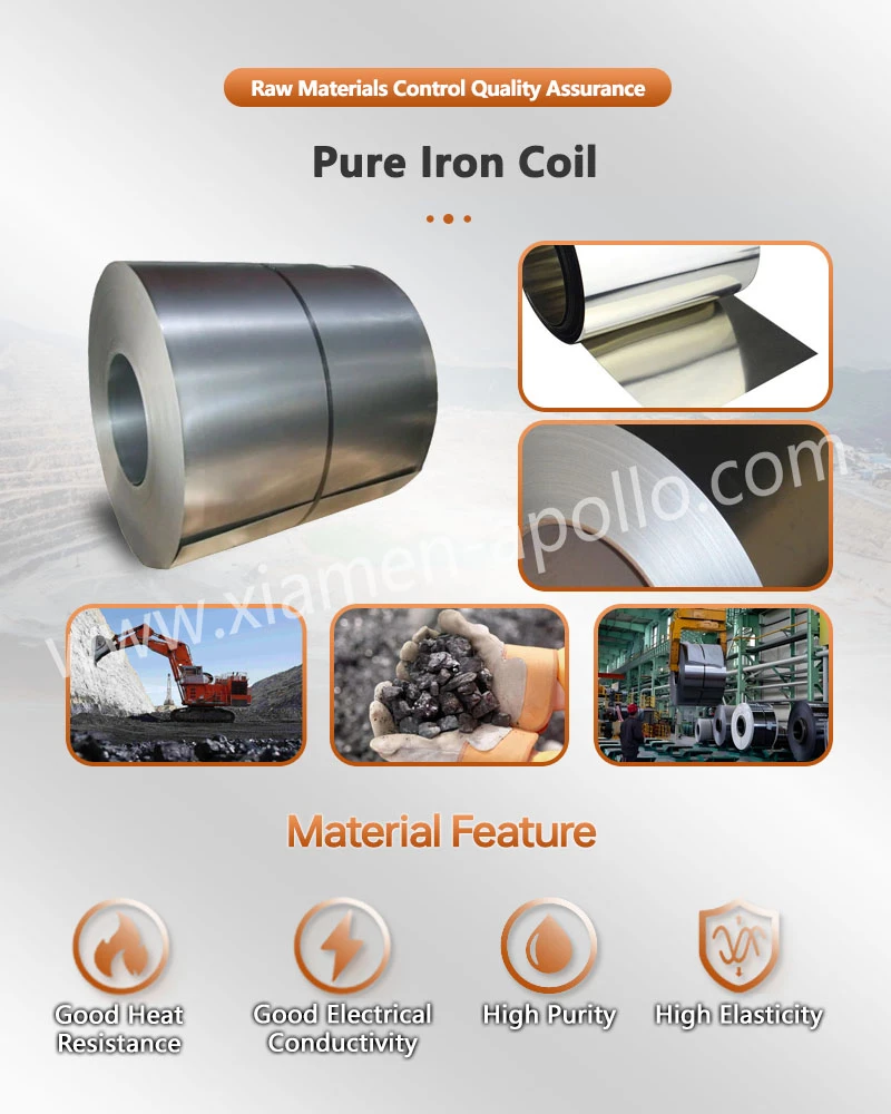 Pure Iron Coil for High Voltage DC Contactor Stamped Pure Iron Armature Pure Iron Coil for High Voltage DC Contactor Stamped Pure Iron Armature