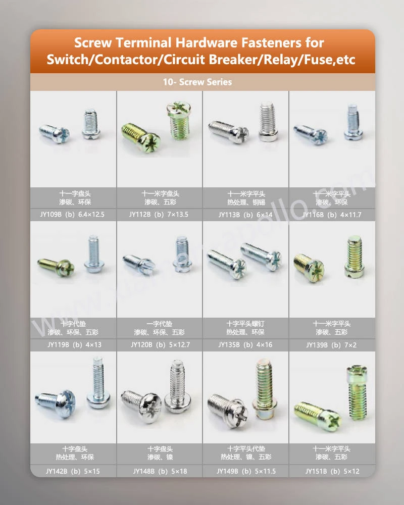 Hexagon Flange Bolts used in switches, contactors, circuit breakers, relays, fuses, etc Hexagon Flange Bolts used in switches, contactors, circuit breakers, relays, fuses, etc