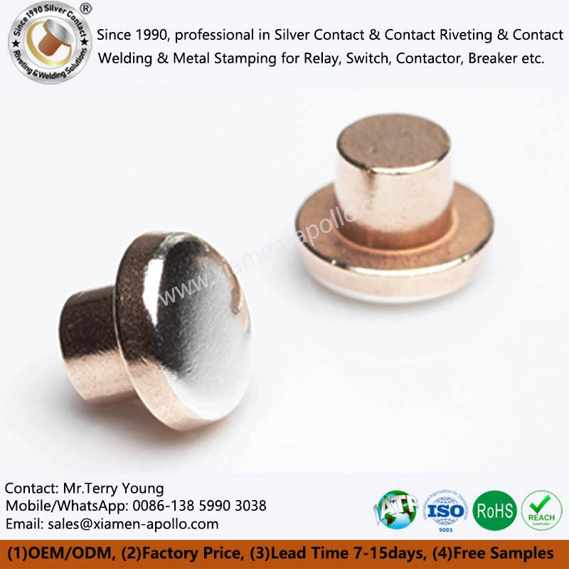 Bimetal Silver Electrical Rivet Bimetal Silver Electrical Rivet