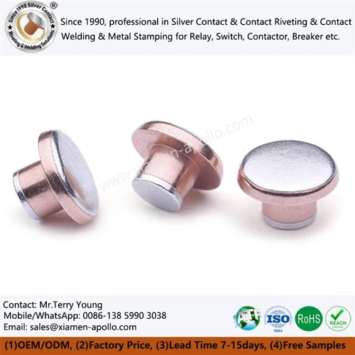 Trimetal Silver Composite Electrical Contacts Manufacturing Process Undergoes...