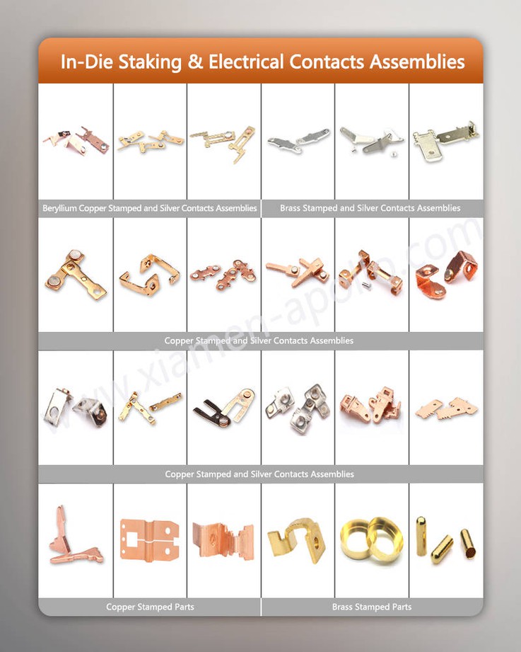 In-Die Staking Electrical Contacts Assemblies In-Die Staking Electrical Contacts Assemblies
