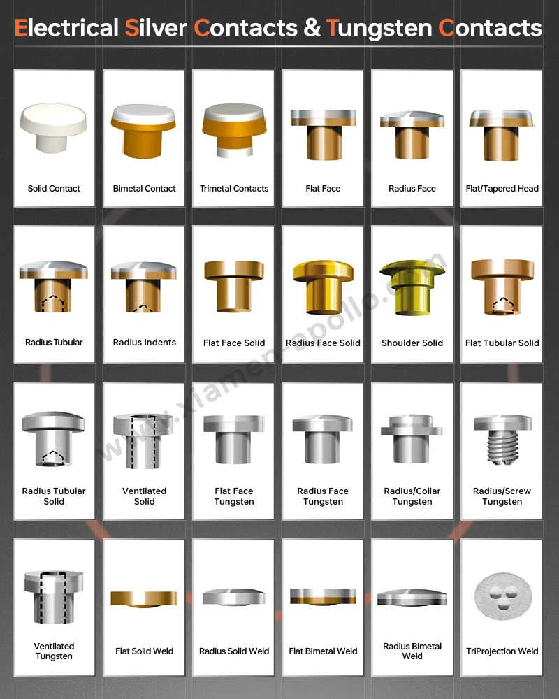 Electrical Silver Contact and Tungsten Contact Electrical Silver Contact and Tungsten Contact