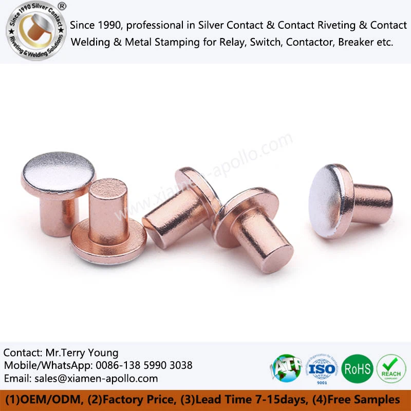 Bimetal Silver Contact for Selector Switches Bimetal Silver Contact for Selector Switches