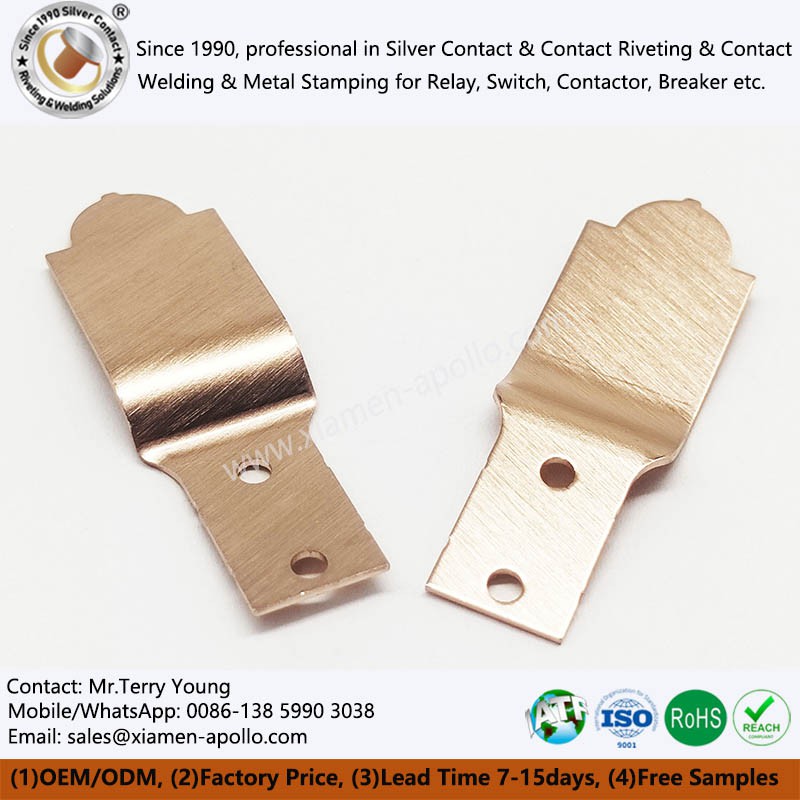 Copper Metal Stamping Electrical Silver Contact Parts Copper Metal Stamping Electrical Silver Contact Parts