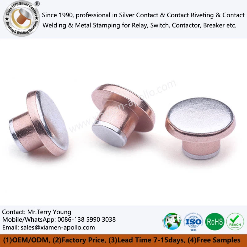Tri-metal Electrical Contact Rivet Tri-metal Electrical Contact Rivet