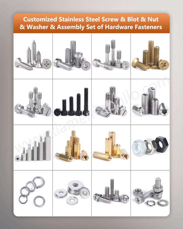 Customized Stainless Steel Screw Blot Nut Washer Assembly Set of Hardware Fastenerslogo Customized Stainless Steel Screw Blot Nut Washer Assembly Set of Hardware Fastenerslogo