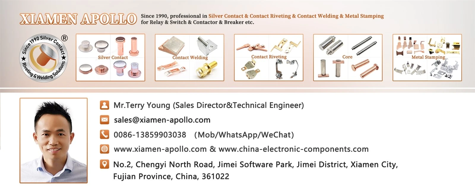Mr. Terry from Xiamen Apollo Mr. Terry from Xiamen Apollo