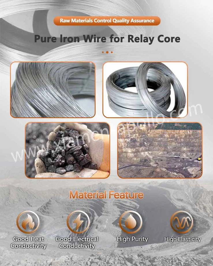 Pure Iron Material for Latching Relay Iron Cores Pure Iron Material for Latching Relay Iron Cores