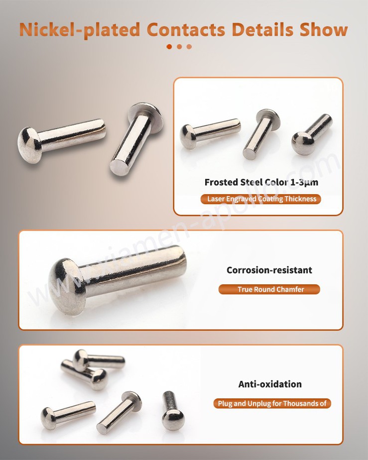 Small Size Nickel Plated Contacts Details Show Small Size Nickel Plated Contacts Details Show