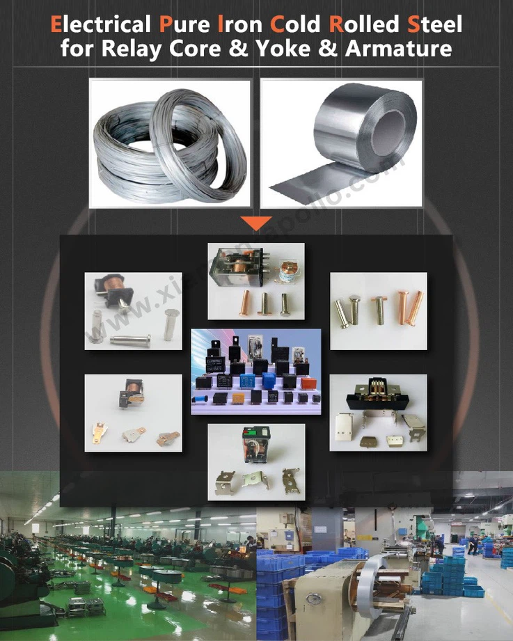 Pure Iron Material for Flat Iron Core for Automotive Relay Pure Iron Material for Flat Iron Core for Automotive Relay