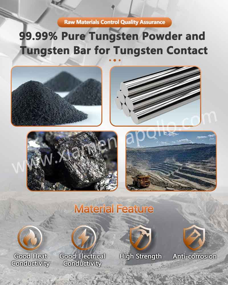 99.99% Pure Tungsten Material for Copper Tungsten Contacts for Electric Car Horn 99.99% Pure Tungsten Material for Copper Tungsten Contacts for Electric Car Horn