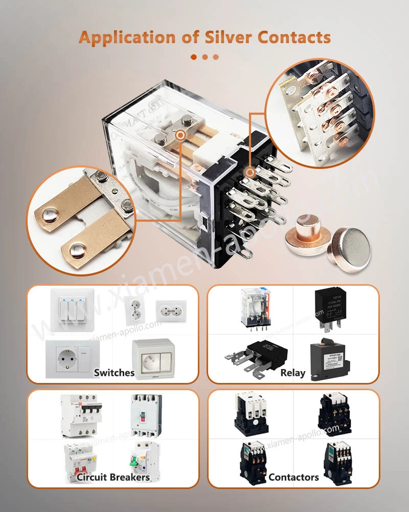 Application of Bimetal Electrical Silver Contact Point Application of Bimetal Electrical Silver Contact Point