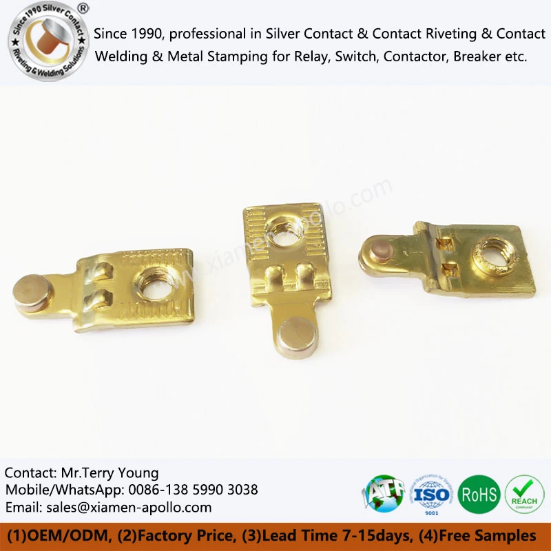 AC Contactor Static Contact Brass Riveting Assembly AC Contactor Static Contact Brass Riveting Assembly