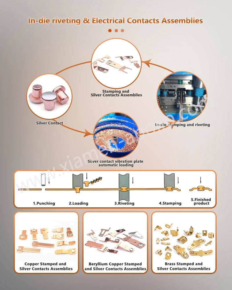 In-die Riveting & Silver Electrical Riveted Components In-die Riveting & Silver Electrical Riveted Components