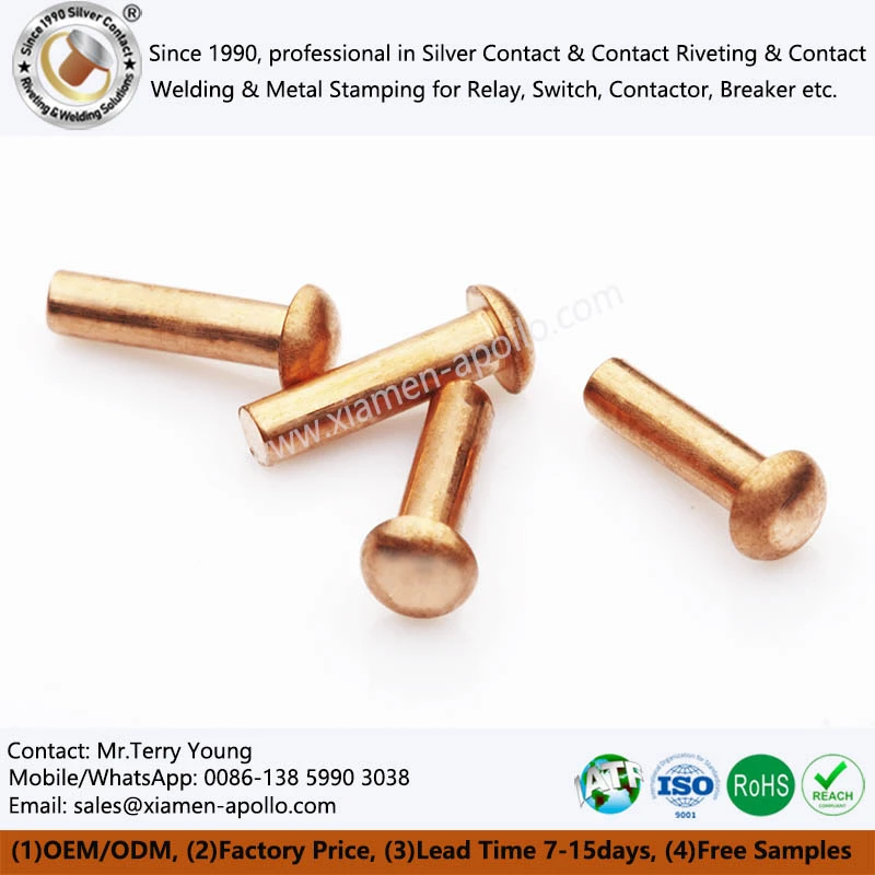 Pure Copper Rivet-Type Contacts