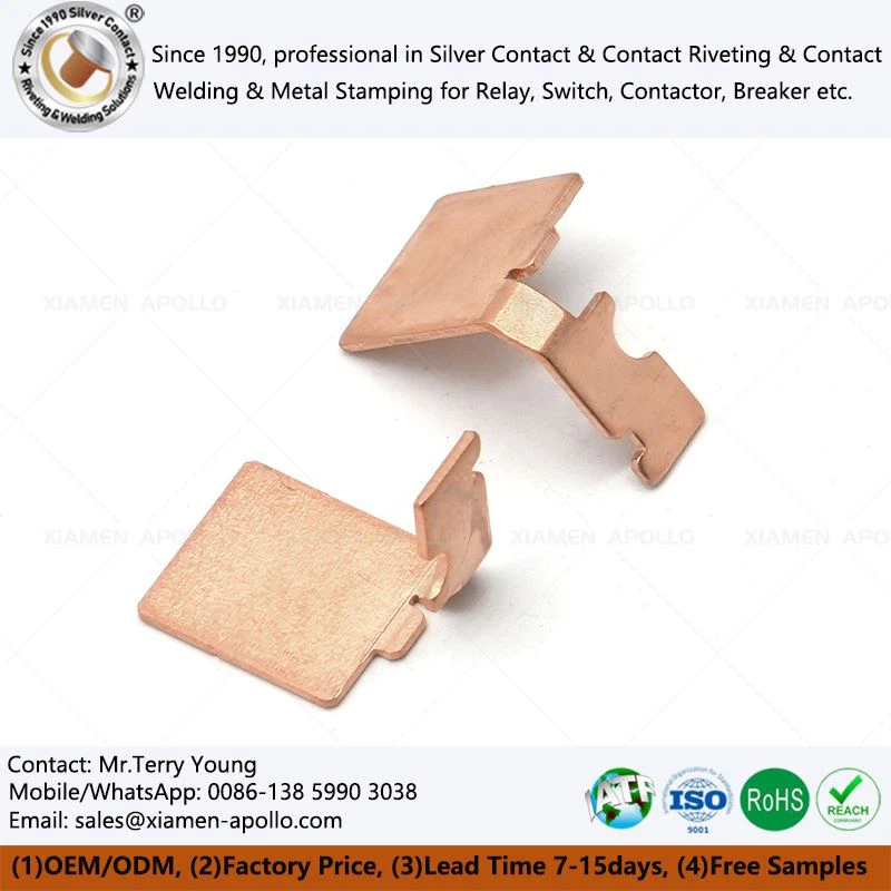 Pure Copper Sheet Metal Stamping Parts For Electric Relay
