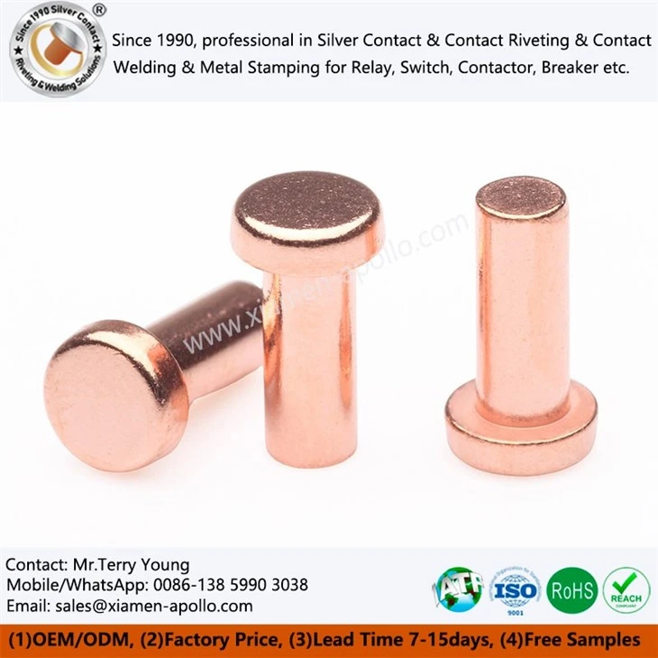 Electrical Copper Rivets Electrical Copper Rivets