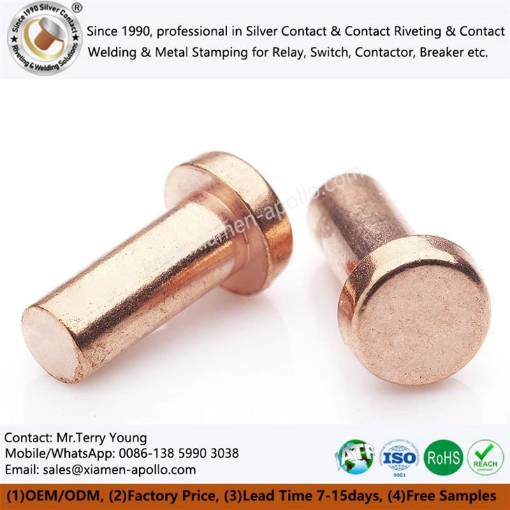 Red Copper Contacts for Electrical