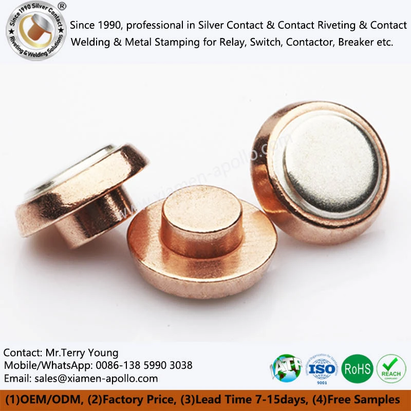 Silver Electronic Contact For Energy Meter Latching Relay