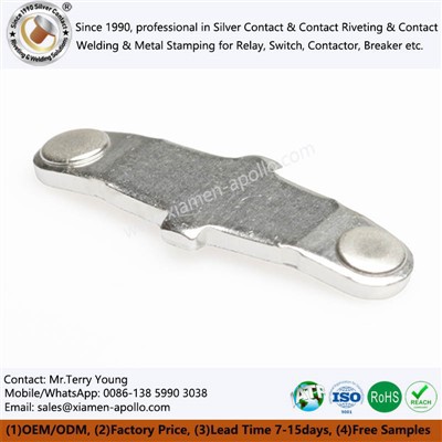 In-Die Riveting With Silver Plating for Switch Part