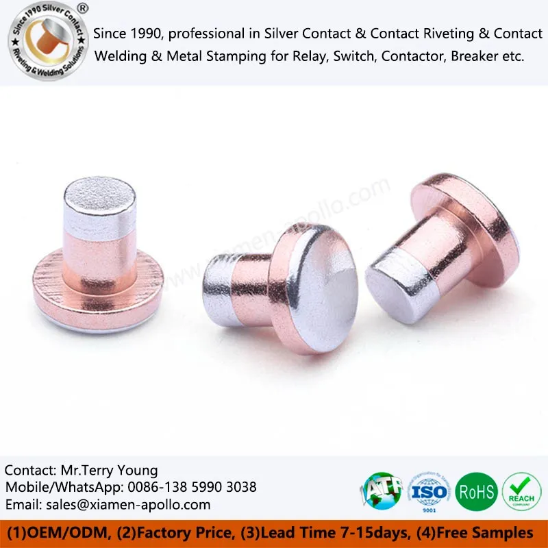 Trimetal Silver Electric Contact