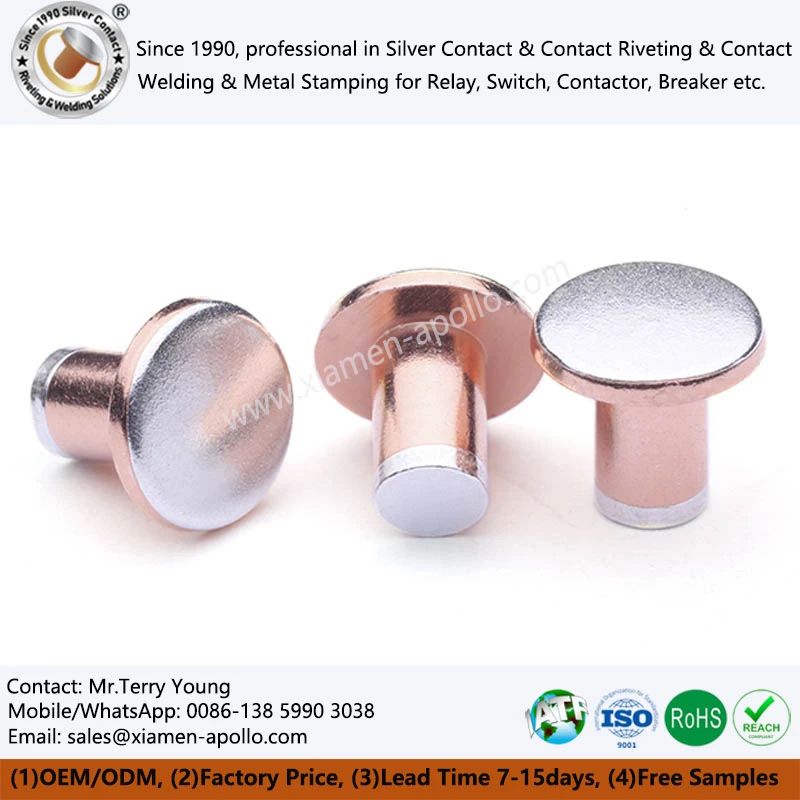Trimetal Silver Composite Contact Rivets For Switch